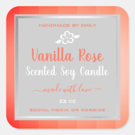 Etiquetas de embalagem de produtos cor-de-rosa com