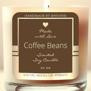 Etiquetas de embalagem de produtos de luxo castanh