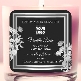 Etiquetas de embalagem de produtos florais Logotip