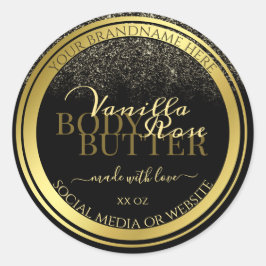 Etiquetas de embalagem de produtos luxuosos preto