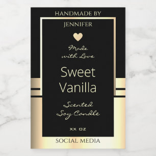 Etiquetas de embalagem de produtos luxuosos preto