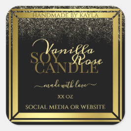 Etiquetas de embalagem de produtos luxuosos preto