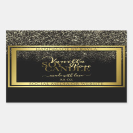 Etiquetas de embalagem de produtos luxuosos preto