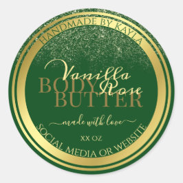 Etiquetas de embalagem de produtos nobres verdes e