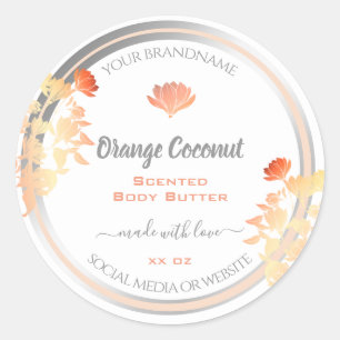 Etiquetas de embalagem de produtos orais brancas e