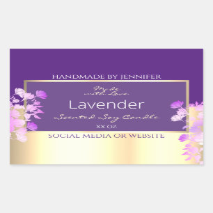 Etiquetas de embalagem de produtos planos roxos, D