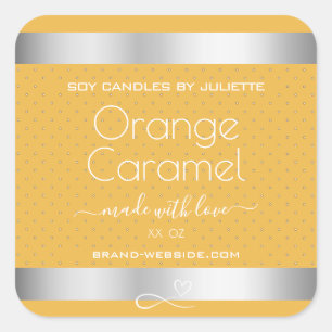 Etiquetas de embalagem de soja Caramelo de laranja