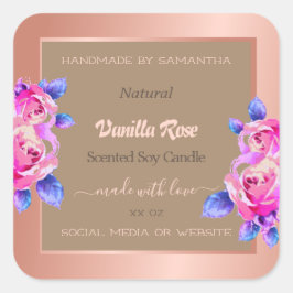 Etiquetas de embalagem do produto bege Dourado Flo