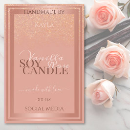 Etiquetas de embalagem do produto cor-de-rosa bril