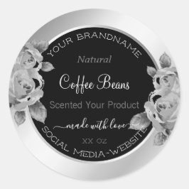 Etiquetas de embalagem do produto Floral Prata bra