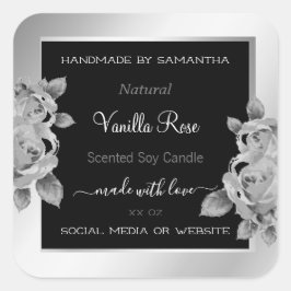 Etiquetas de embalagem do produto Floral Prata bra