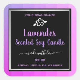 Etiquetas de embalagem do produto Lavanda roxo e p