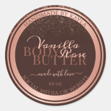 Etiquetas de empacotamento de produto marrom elega