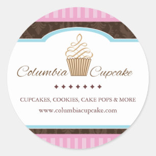 Etiquetas de empacotamento do cupcake feito sob
