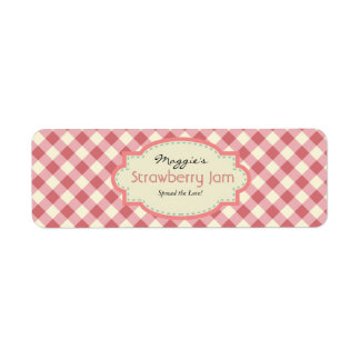 Etiquetas de emperramento Gingham, Personalizar