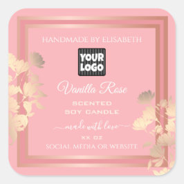 Etiquetas de encapsulamento de produto cor-de-rosa