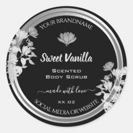 Etiquetas de encapsulamento de produto floral pret