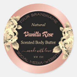 Etiquetas de encapsulamento de produto floral Rosa