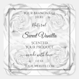 Etiquetas de encapsulamento de produto preto e bra