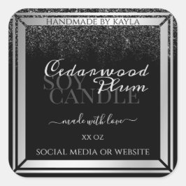 Etiquetas de encapsulamento de produto preto e pra