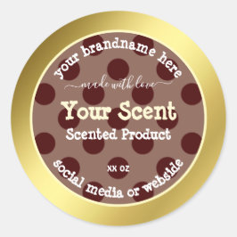 Etiquetas de encapsulamento de produtos Dourados e