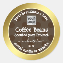 Etiquetas de encapsulamento de produtos Dourados e