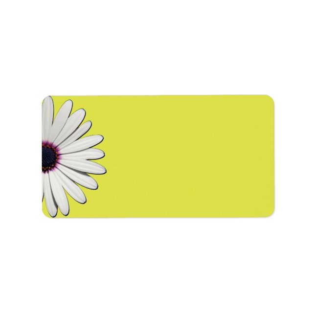Etiquetas de Endereço Amarelo da Margarida (Frente)