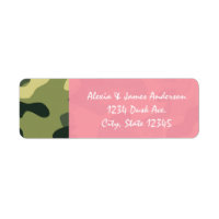 Etiquetas de Endereço Camufladas Exército Rosa e V