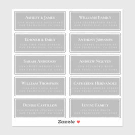 Etiquetas de Endereço Convidado da cinza ORDER 6" 