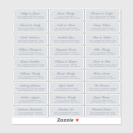 Etiquetas de Endereço Convidado de Casamento Azul