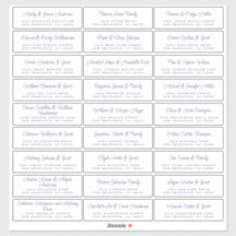 Etiquetas de Endereço Convidado de Casamento de Sc