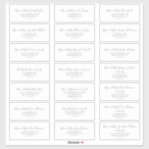 Etiquetas de Endereço Convidado de Casamento Silv