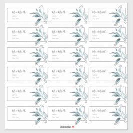 Etiquetas de Endereço Convidado do Eucalyptus Azul