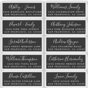 Etiquetas de Endereço Convidado para Caligrafia P