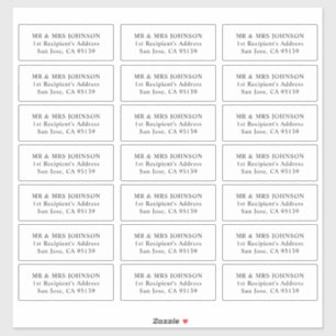 Etiquetas de Endereço Convidado para Casamento Bot