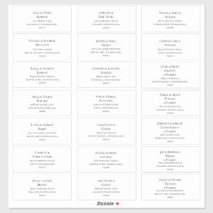 Etiquetas de Endereço Convidado para Casamento El