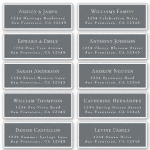 Etiquetas de Endereço Convidado para Casamento Pe