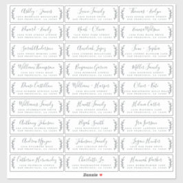 Etiquetas de Endereço Convidado para Casamento Per