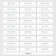 Etiquetas de Endereço Convidado para Casamento Per