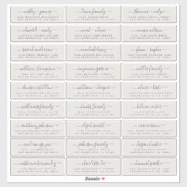 Etiquetas de Endereço Convidado para Casamento Per