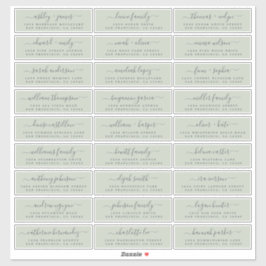 Etiquetas de Endereço Convidado para Casamento Per