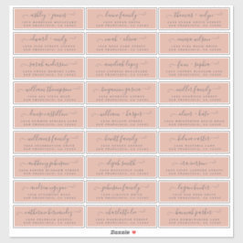 Etiquetas de Endereço Convidado para Casamento Per