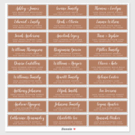 Etiquetas de Endereço Convidado para Casamento Per