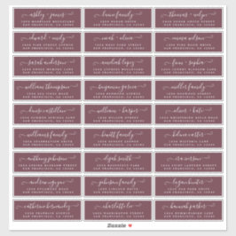 Etiquetas de Endereço Convidado para Casamento Per