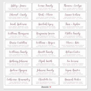 Etiquetas de Endereço Convidado para Casamento Per