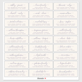 Etiquetas de Endereço Convidado para Casamento Per