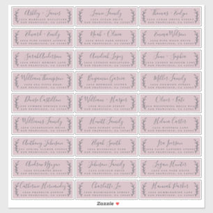 Etiquetas de Endereço Convidado para Casamento Rox