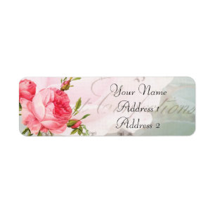 Etiquetas de endereço cor-de-rosa de Redoute Aver