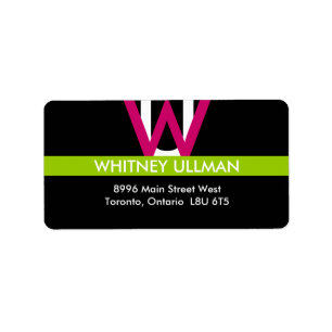 Etiquetas de endereço corajosas do monograma