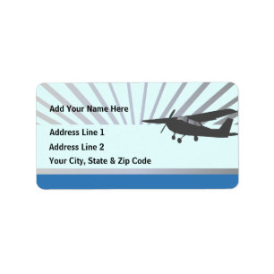 Etiquetas de endereço customizáveis da aviação